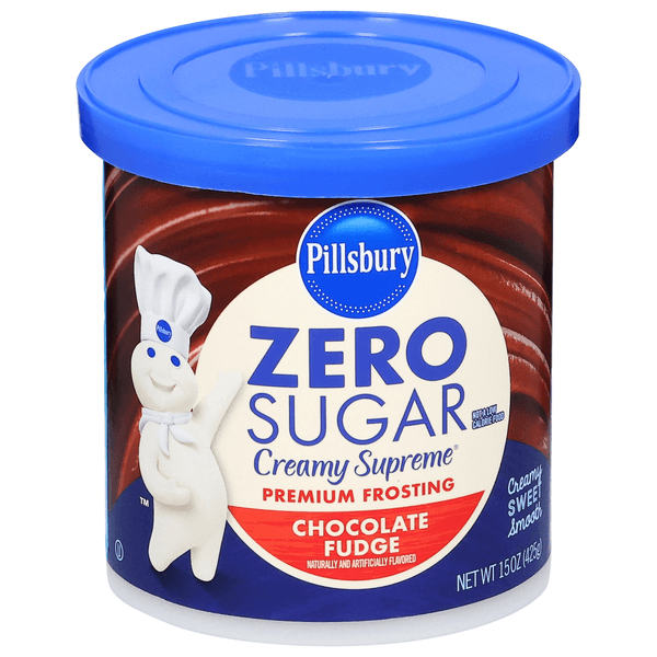 Pillsbury Zero Sugar Creamy Supreme Chocolate Fudge Flavored Premium Frosting
