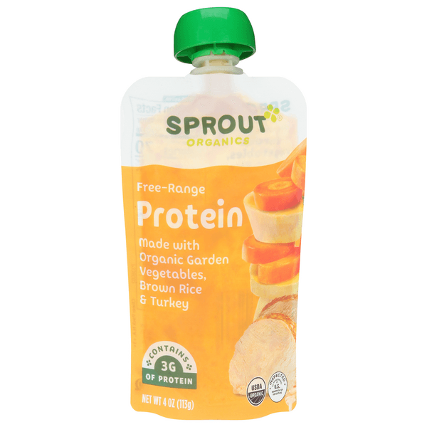 Sprout Stage 3 Baby Food Garden Vegetables Brown Rice With Turkey Organic