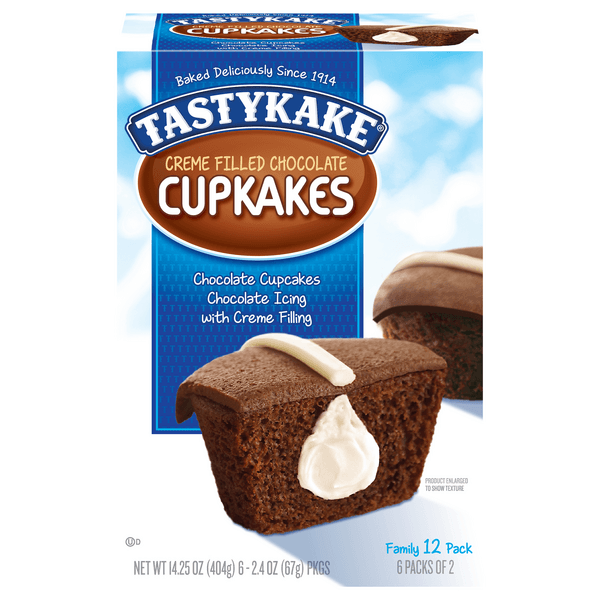 Tastykake Cup Cakes Cream Filled Chocolate
