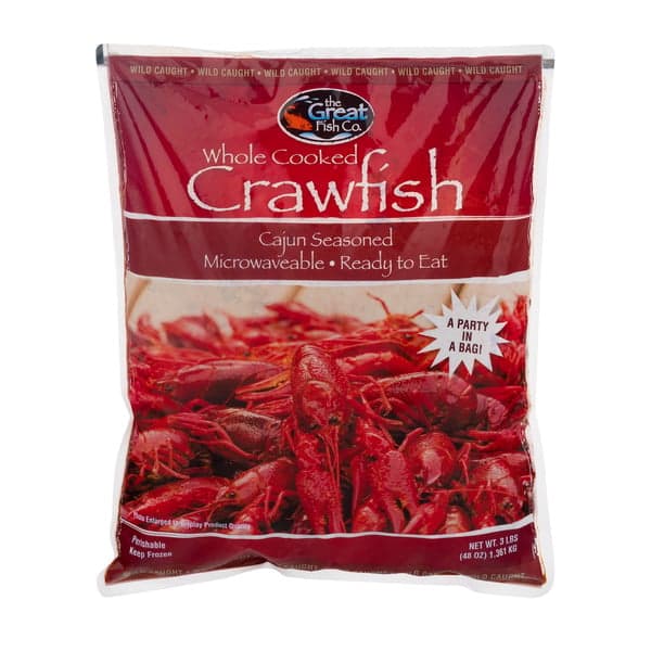 The Great Fish Co. Wild Caught Whole Cooked Cajun Seasoned Crawfish