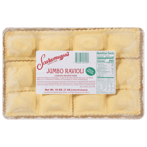 Scaramuzza Ravioli Pasta Jumbo