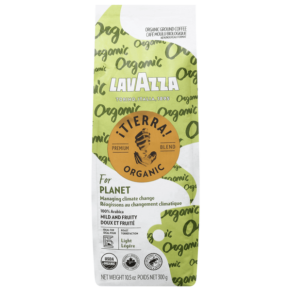 Lavazza Organic Tierra For Planet Light Roast Ground Coffee
