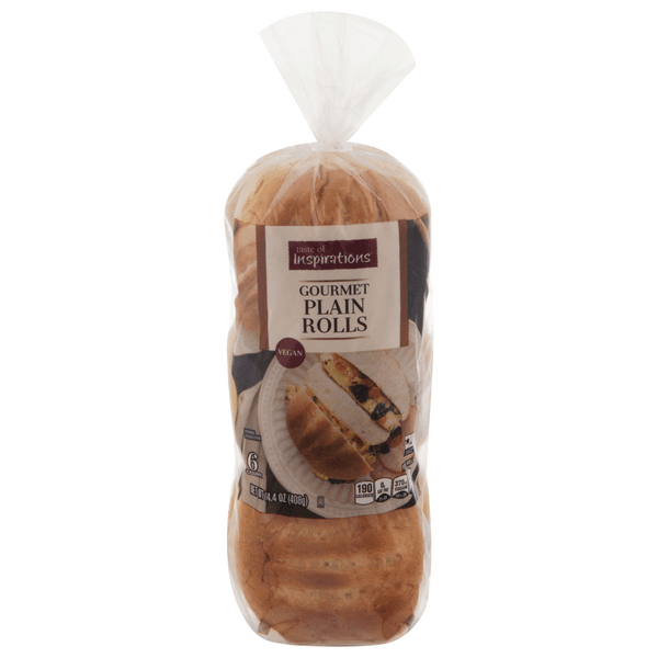 Taste Of Inspirations Gourmet Plain Sandwich Rolls Vegan