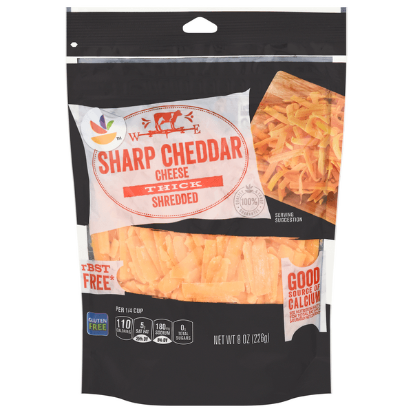 Stop & Shop Cheddar Cheese Sharp Thick Shredded Gluten Free