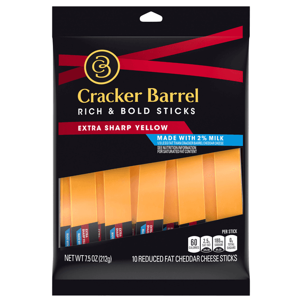 Cracker Barrel - 2 Extra Sharp Cheddar Sticks