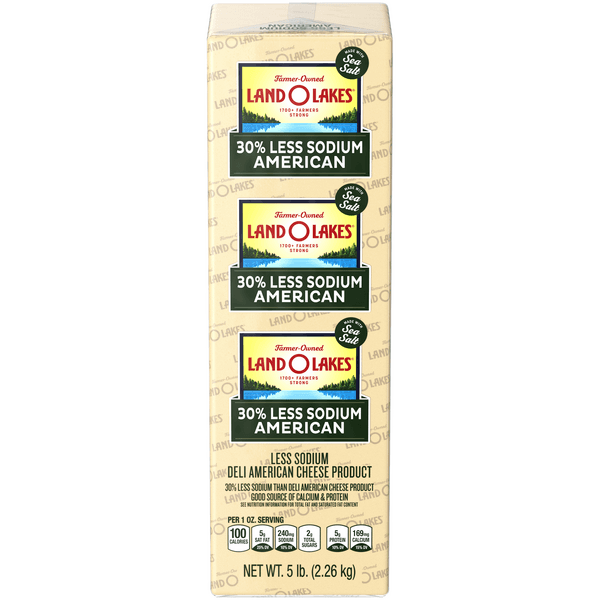 Land O Lakes Deli American Cheese Product White Less Sodium (Reg Sliced