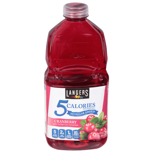 Langers Juice Cocktail Zero Sugar Added Splenda Cranberry