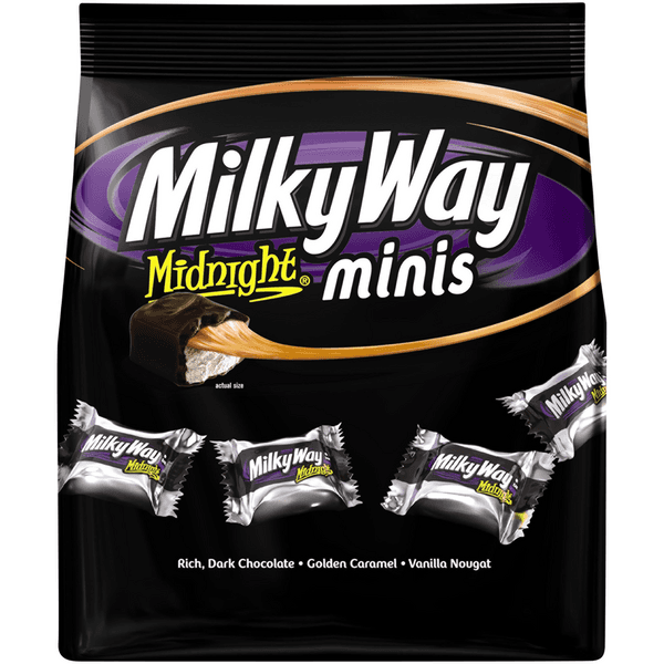 Milky Way Midnight Dark Chocolate Caramel & Nougat Minis Candy Bars