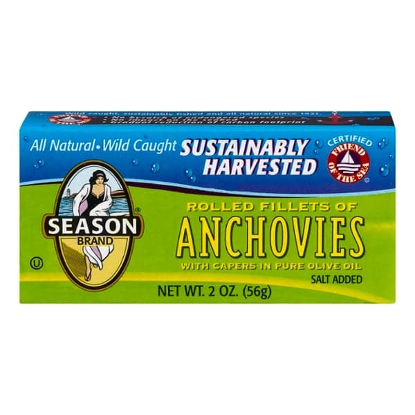 Season Anchovies Rolled In Olive Oil