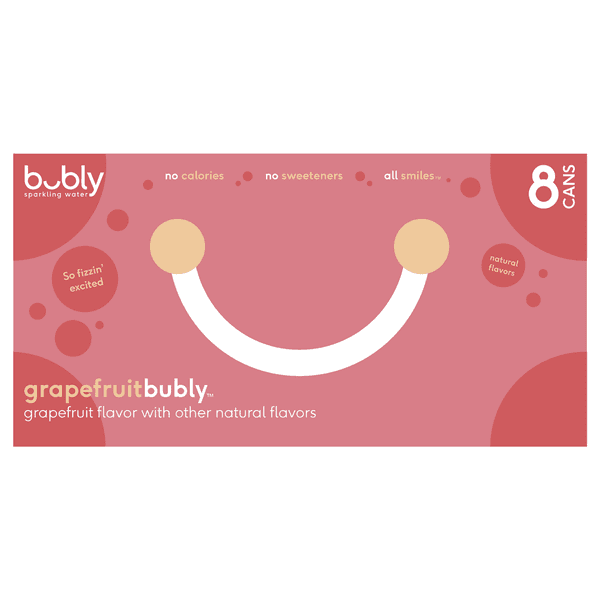 Bubly Sparkling Water Grapefruit Cans