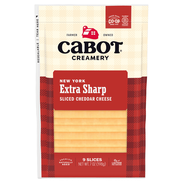 Cabot Sliced New York Extra Sharp Cheddar Cheese