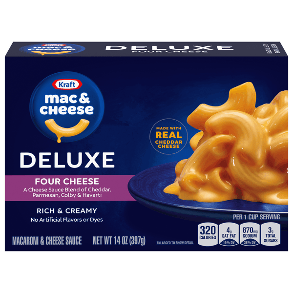 Kraft Deluxe Four Cheese Macaroni & Cheese Dinner Box