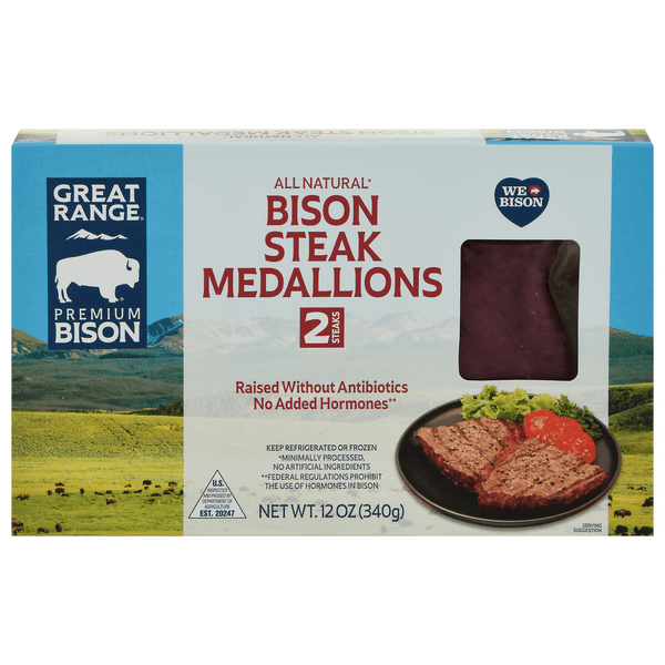 Great Range Medallions Bison Steak