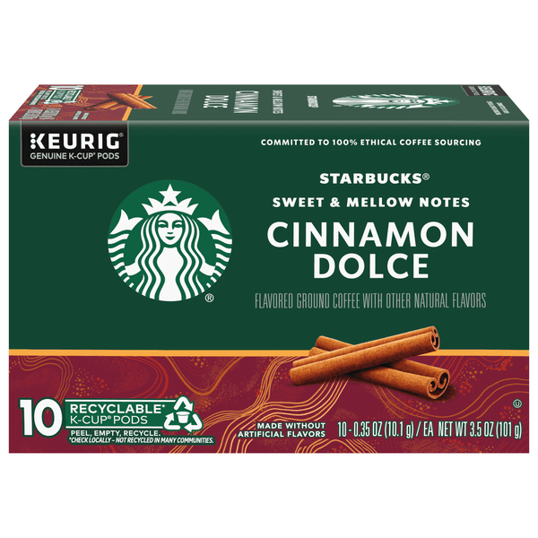Starbucks 100% Arabica Naturally Flavored Cinnamon Dolce K Cup Coffee Pods