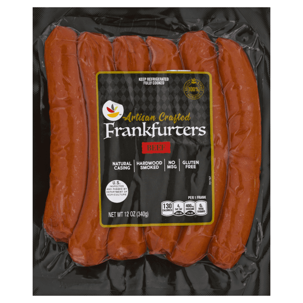 Our Brand Artisan Crafted Beef Frankfurters