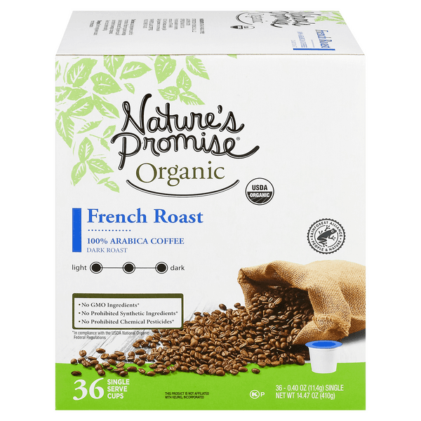 Nature'S Promise Organic French Roast Dark Roast Single Serve Coffee