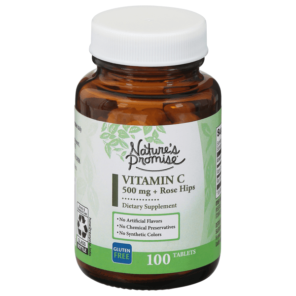 Nature'S Promise Vitamin C Plus Rose Hips Tablets Vegan