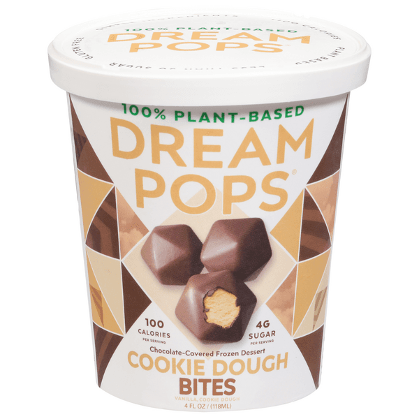 Dream Pops 100% Plant-Based Chocolate-Covered  Dessert Cookie Dough Bites
