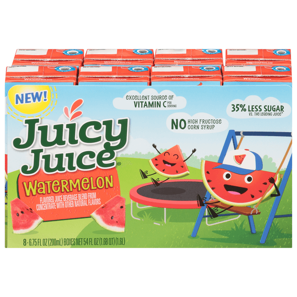 Juicy Juice Watermelon Less Sugar Juice Box