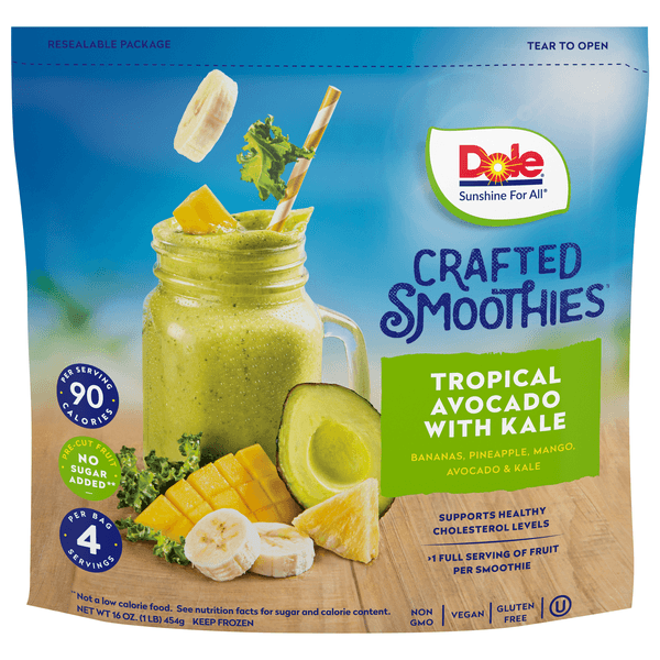 Dole Fruit & Veggie Blends Tropical Avocado With Kale