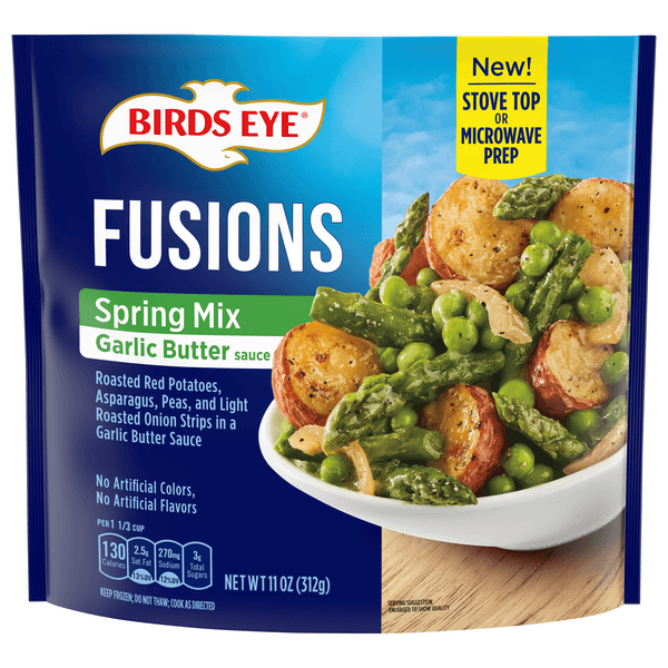 Birds Eye Fusions Spring Mix Garlic Butter Sauce  Side Dish