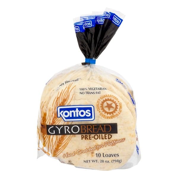 Kontos Pre-Oiled Gyro Bread