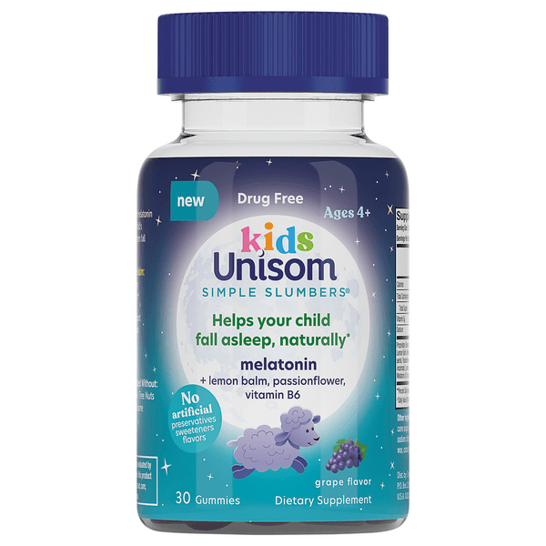 Unisom Kids Simple Slumbers Melatonin Grape Gummies