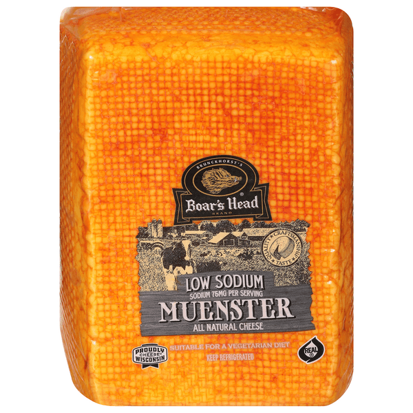 Boar'S Head Deli Muenster Cheese Low Sodium (Thin Sliced