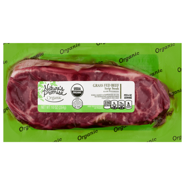 Nature'S Promise Organic Grass-Fed Beef Strip Steak Fresh