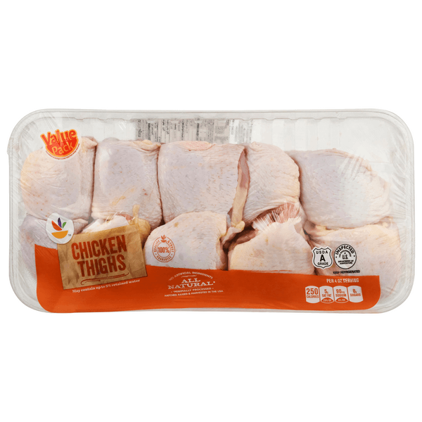 Stop & Shop Natural Bone-In Chicken Thighs Value Pack Fresh