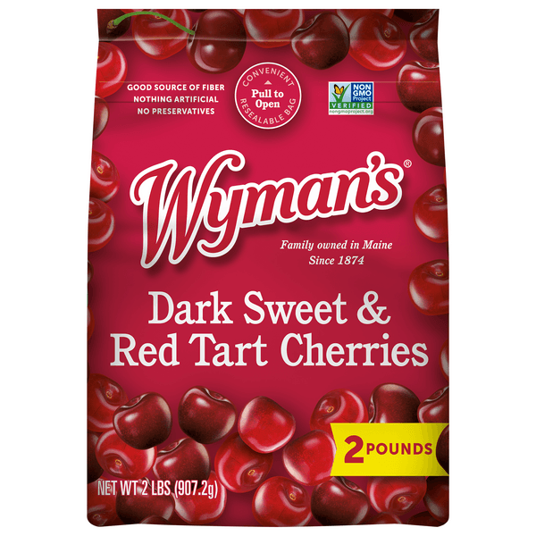 Wymans Cherries Dark Sweet With Red Tart