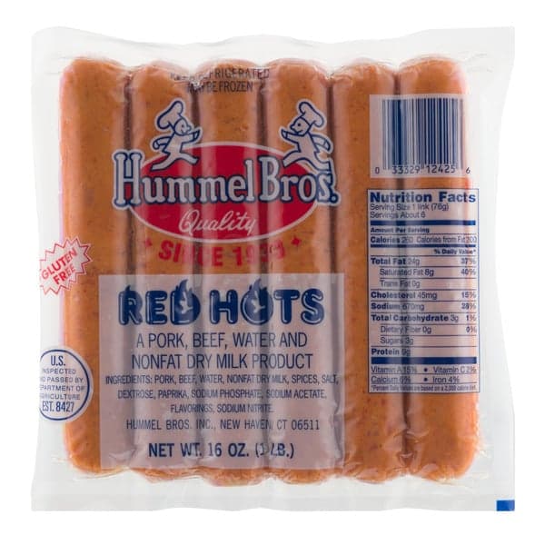 Hummel Bros. Red Hots Pork & Beef Franks - Apx