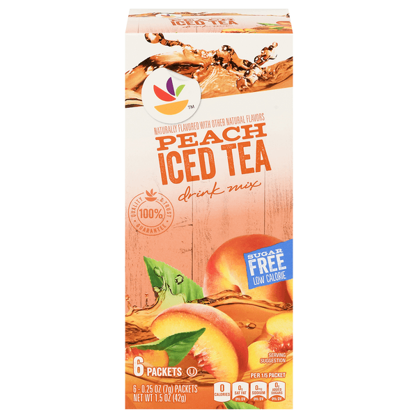 Stop & Shop Sugar Free Peach Flavor Iced Tea Drink Mix