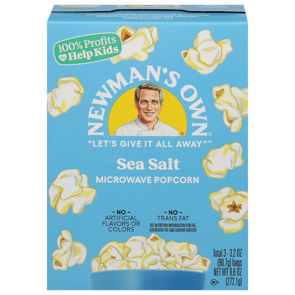 Newman'S Own Microwave Popcorn Sea Salt