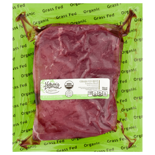 Nature'S Promise Organic Grass-Fed Beef London Broil Steak Fresh