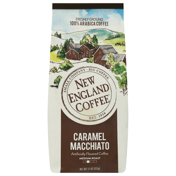 New England Coffee Caramel Macchiato Flavored Medium Roast Ground Coffee