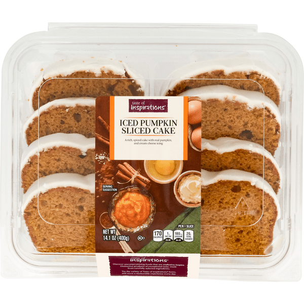 Taste Of Inspirations Loaf Cake Iced Pumpkin Sliced
