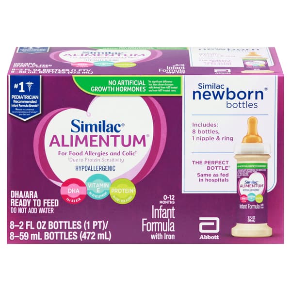 Similac Alimentum Infant Formula W/Iron Hypoallergenic Ready To Feed