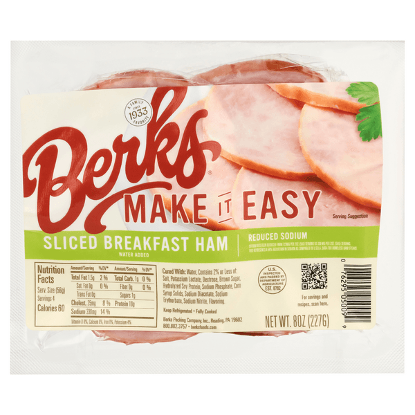 Berks Make It Easy Reduced Sodium Breakfast Ham Sliced