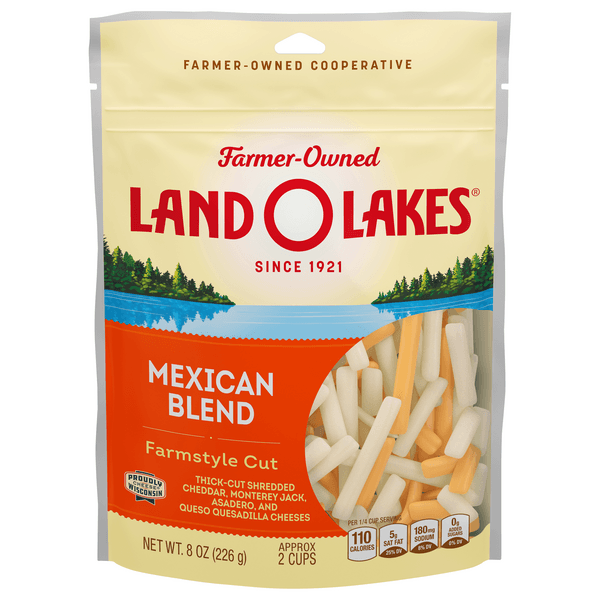 Land O Lakes Mexican Blend Cheese Farmstyle Cut Shredded