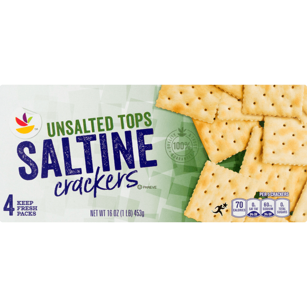 Stop & Shop Saltine Crackers Unsalted Tops