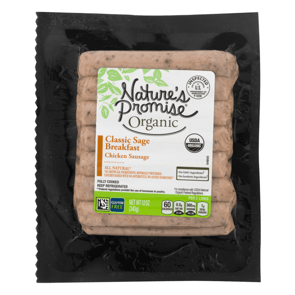 Nature'S Promise Organic Sage Chicken Breakfast Sausage Links