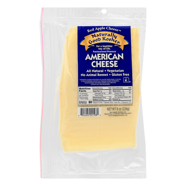 Naturally Good Kosher American Cheese Sliced