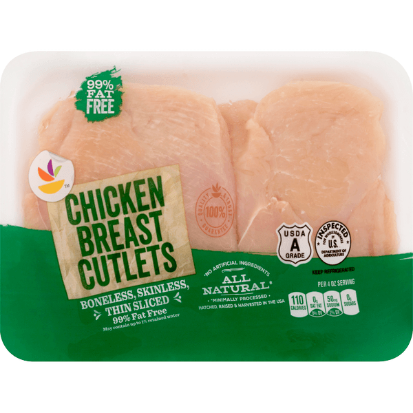 Stop & Shop Thin Slice Boneless Skinless Chicken Breast Cutlets Fresh
