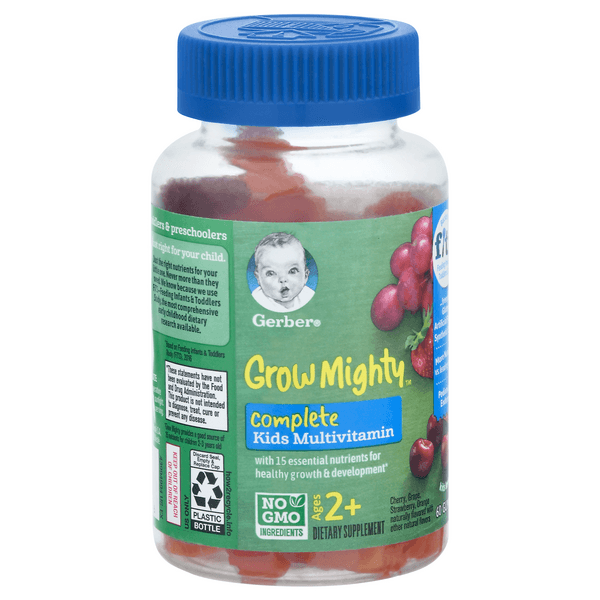Gerber Grow Mighty Complete Kids Multivitamin Cherry Grape & Strawberry
