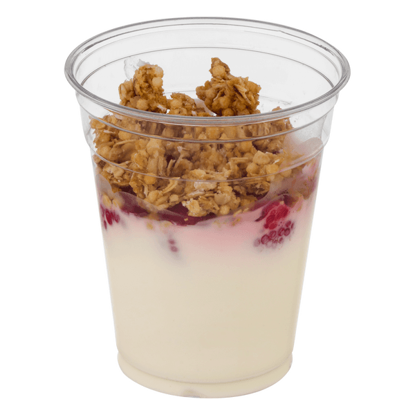 Yogurt Parfait Vanilla With Raspberries