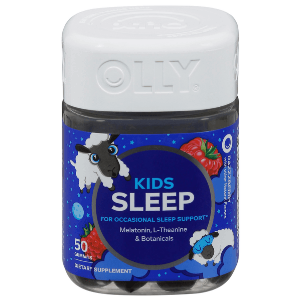 Olly Kids Sleep Melatonin Dietary Supplement Gummies Razzzberry