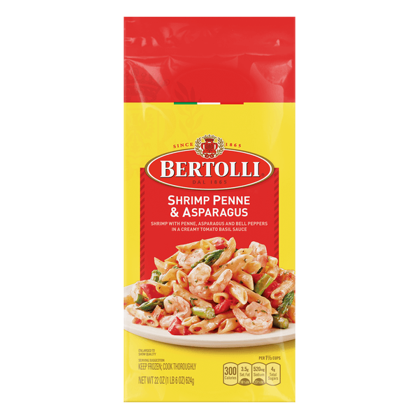 Bertolli Shrimp Penne & Asparagus In A Creamy Tomato Basil Sauce  Meal