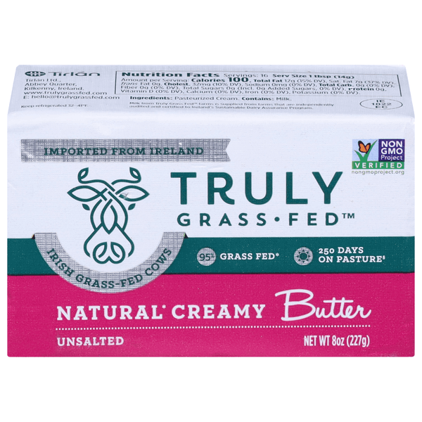Truly Grass Fed Naturally Creamy Unsalted Butter