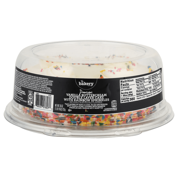 Stop & Shop The Bakery Premium Double Layer Vanilla Buttercream Cake